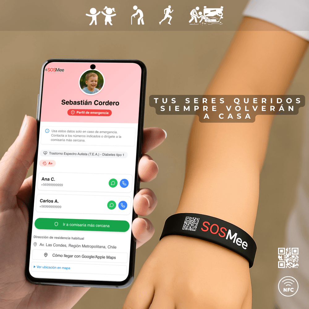 Escaneando un dispositivo SOSMee con un smartphone